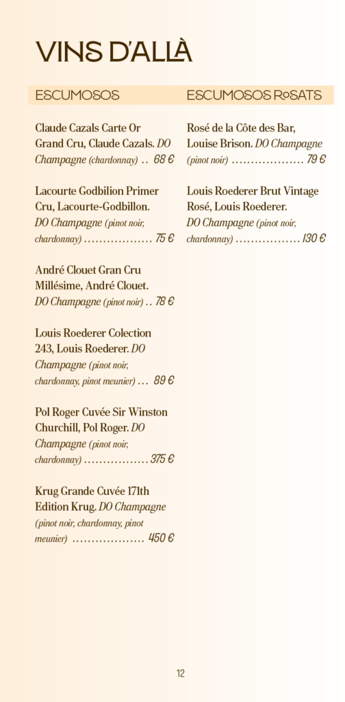Carta de vins Tramendu Restaurant pag-12